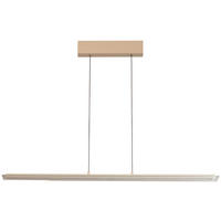 LED-HÄNGELEUCHTE Torvi 115/9/180 cm   - Sandfarben, Design, Glas/Metall (115/9/180cm)