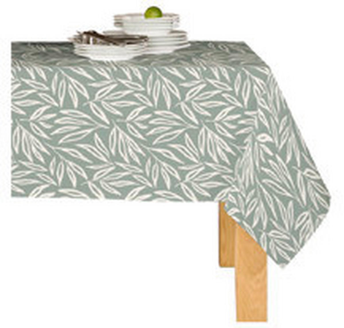 ASZTALTERÍTŐ 140/240 cm   - szürkészöld, Basics, textil (140/240cm) - MISTRAL