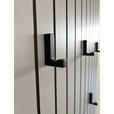 GARDEROBENPANEEL  in 46/160/18 cm  - Kaschmir/Schwarz, Design, Holzwerkstoff/Metall (46/160/18cm) - Voleo