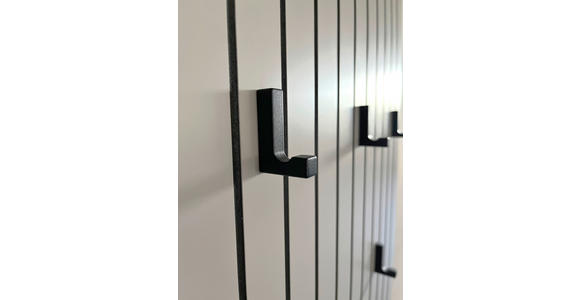 GARDEROBENPANEEL  in 46/160/18 cm  - Kaschmir/Schwarz, Design, Holzwerkstoff/Metall (46/160/18cm) - Voleo