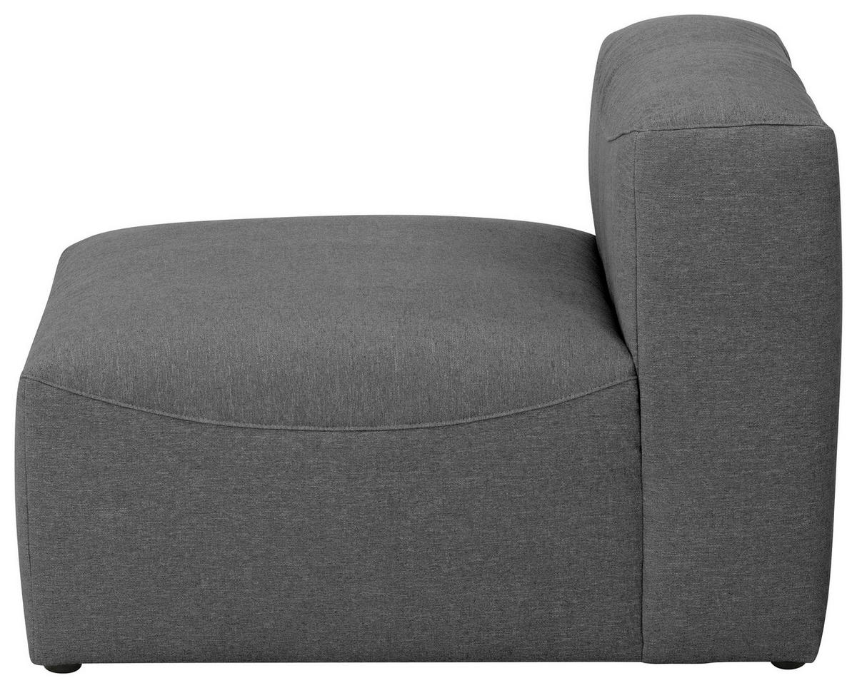 SOFAELEMENT in Flachgewebe Anthrazit  - Anthrazit/Schwarz, Design, Kunststoff/Textil (75/73/100cm) - Max Winzer