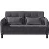 SCHLAFSOFA Cord Schwarz  - Schwarz, Design, Textil/Metall (170/88/110cm) - Novel