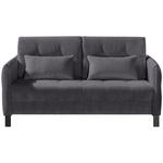 SCHLAFSOFA Cord Schwarz  - Schwarz, Design, Textil/Metall (170/88/110cm) - Novel