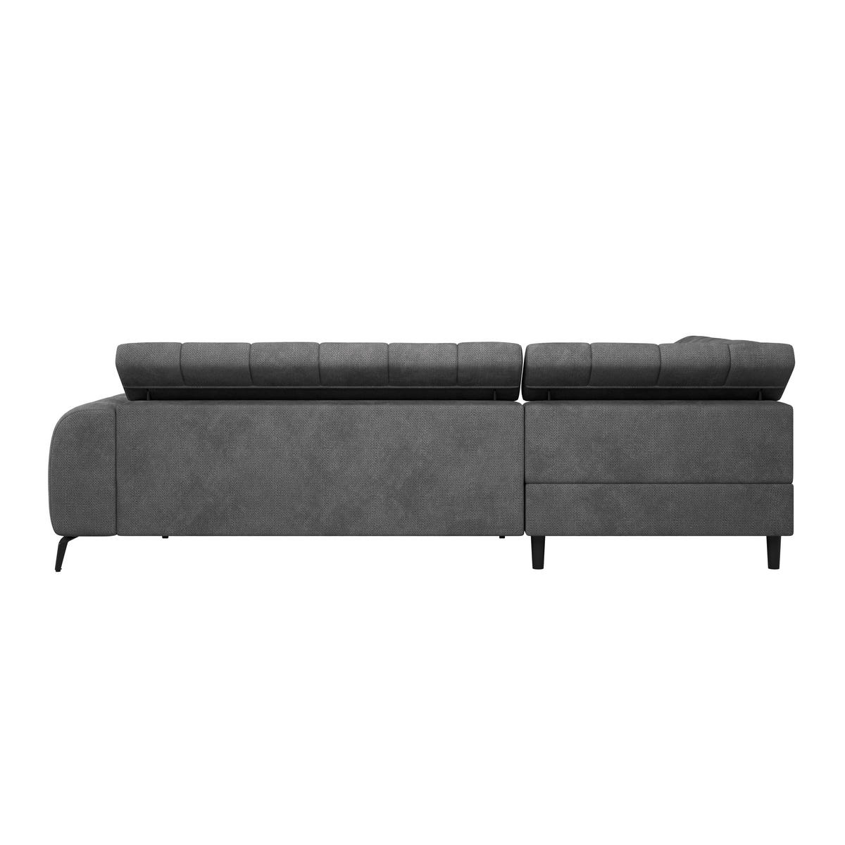 ECKSOFA Anthrazit  - Anthrazit/Schwarz, Trend, Kunststoff/Textil (203/261cm) - Livetastic