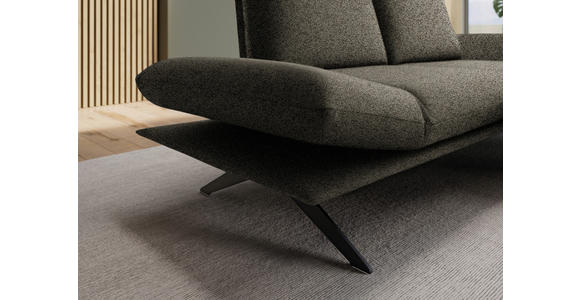 ECKSOFA  in Flachgewebe Braun  234/155 cm  - Schwarz/Braun, Design, Textil/Metall (234/155cm) - Dieter Knoll