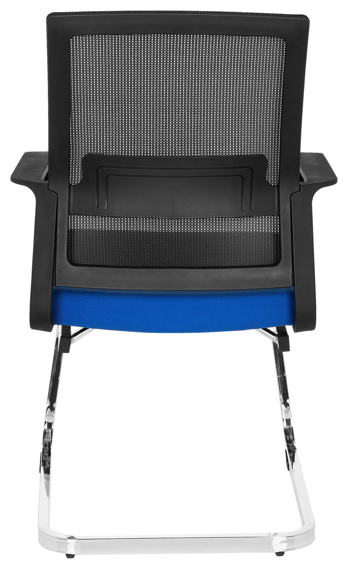 BESUCHERSTUHL Blau, Schwarz  - Chromfarben/Blau, MODERN, Kunststoff/Textil (59/95/54cm) - MID.YOU