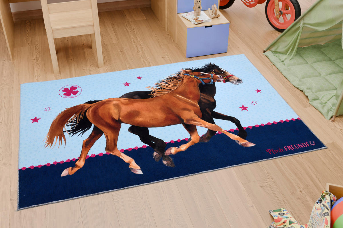KINDERTEPPICH 140/200 cm Pferdefreunde  - Multicolor, Design, Textil (140/200cm)