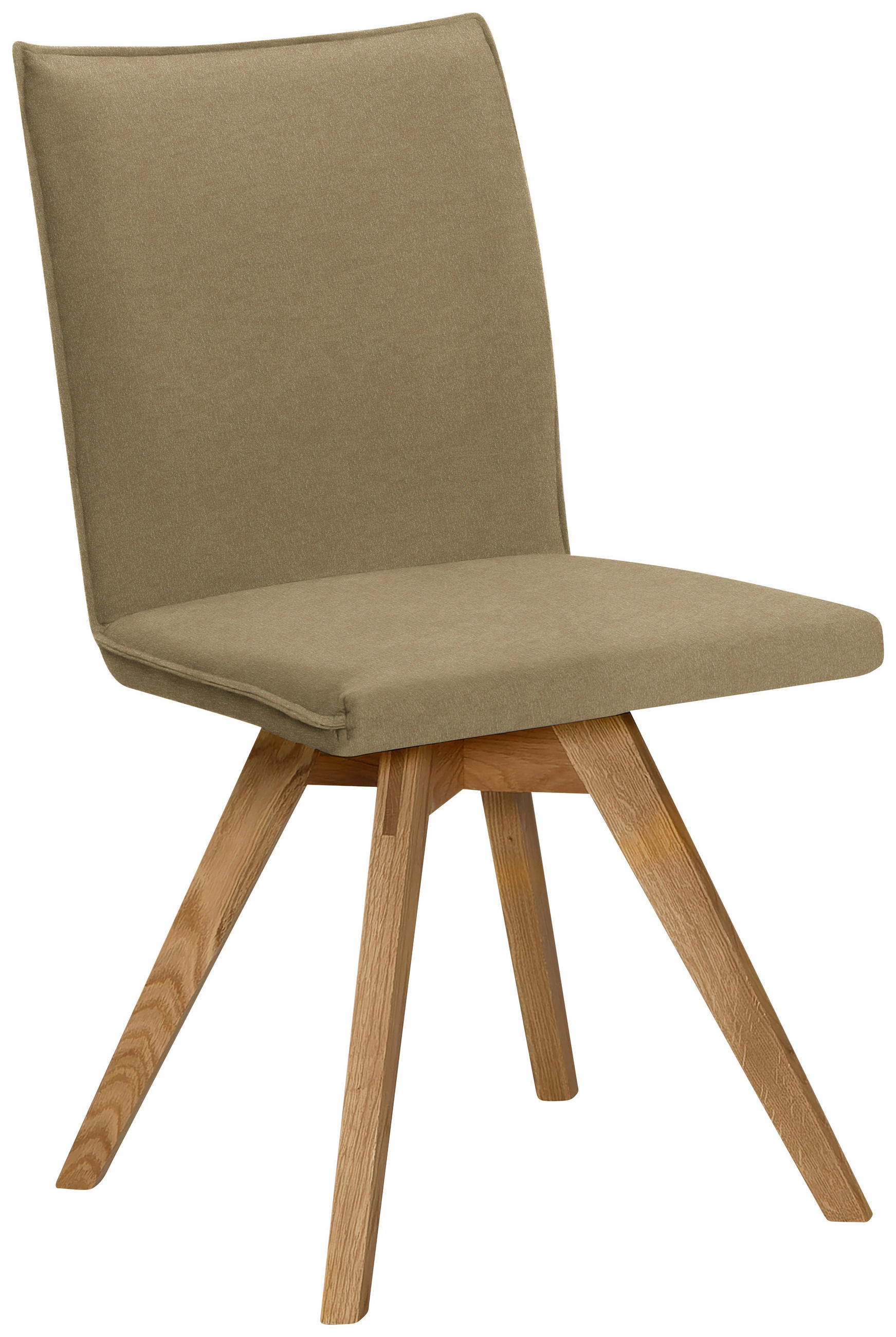 STUHL  in Lederlook, Mikrofaser  - Eichefarben/Olivgrün, Konventionell, Holz/Textil (60/91/61cm) - Moderano