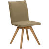 STUHL  in Lederlook, Mikrofaser  - Eichefarben/Olivgrün, Konventionell, Holz/Textil (60/91/61cm) - Moderano