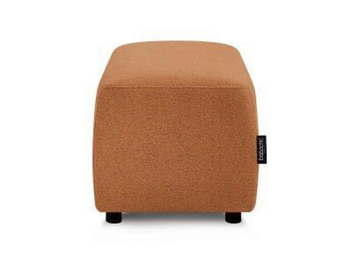 HOCKER ATILLA Flachgewebe Orange  - Schwarz/Orange, MODERN, Kunststoff/Textil (92/44/48cm)