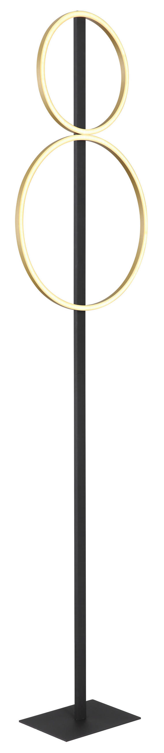 LED-STEHLEUCHTE - Weiss/Goldfarben, Design, Kunststoff/Metall (39/17/160cm) - Globo
