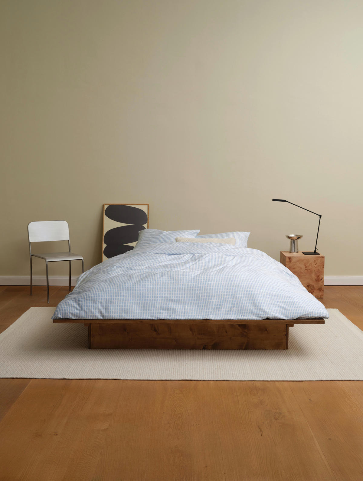 POSTELJNINA 135/200 cm saten svetlo modra  - svetlo modra, Konvencionalno, tekstil (135/200cm) - Marc O'Polo