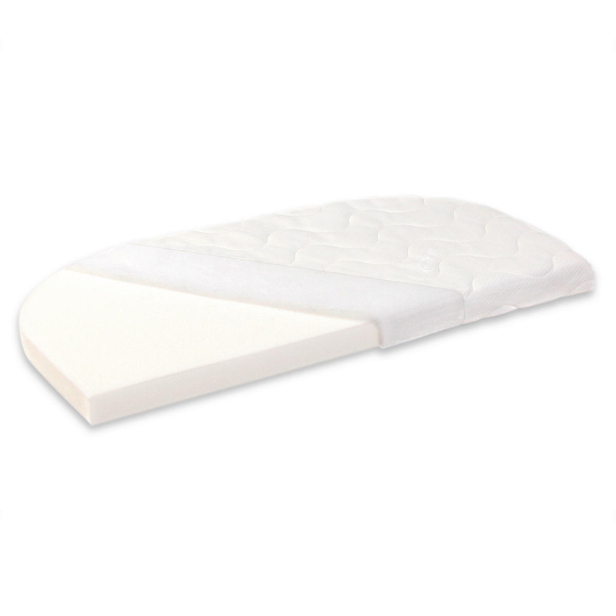 BEISTELLBETTMATRATZE 89/49,5/6 cm  - Basics, Textil (89/49,5/6cm) - Babybay
