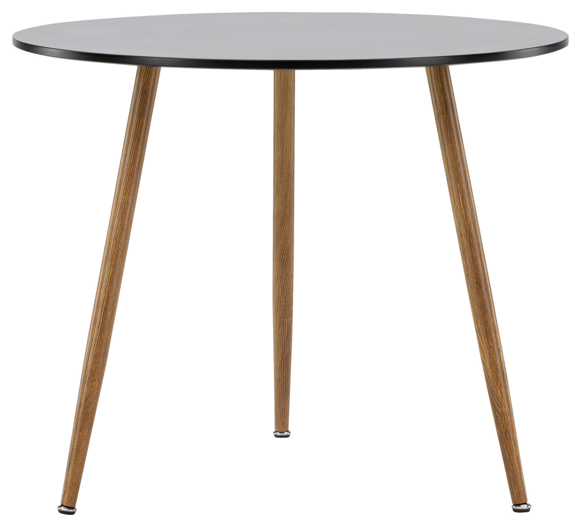 ESSTISCH in Metall, Holzwerkstoff 90/90/75 cm  - Hellbraun/Schwarz, Design, Holzwerkstoff/Metall (90/90/75cm) - Livetastic