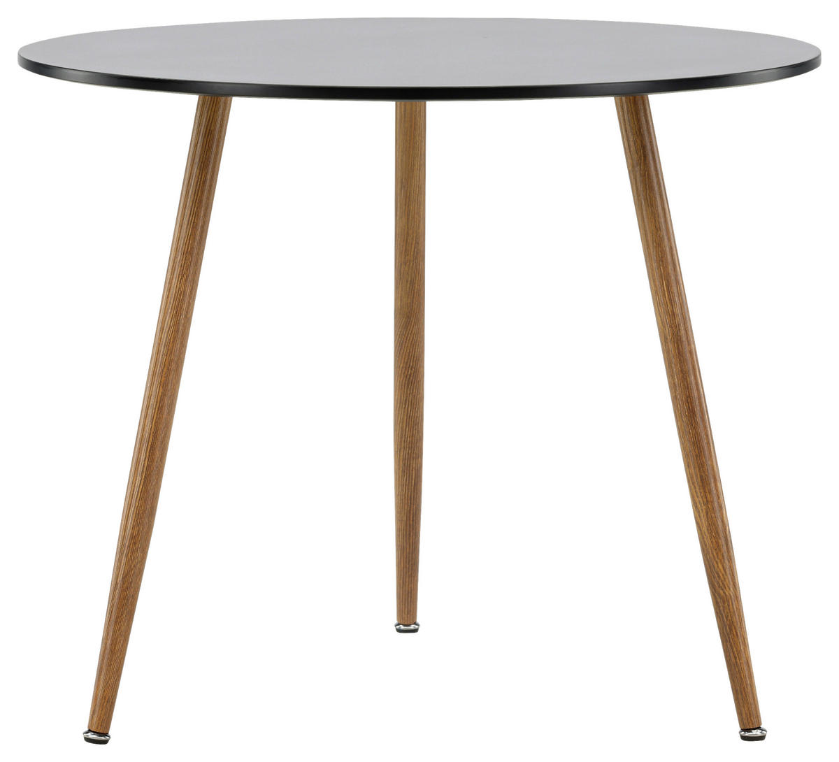 ESSTISCH in Metall, Holzwerkstoff 90/90/75 cm  - Hellbraun/Schwarz, Design, Holzwerkstoff/Metall (90/90/75cm) - Livetastic