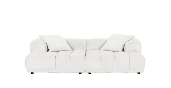 SOFAELEMENT in Flachgewebe Weiß  - Schwarz/Weiß, KONVENTIONELL, Kunststoff/Textil (125/66/155cm) - Carryhome