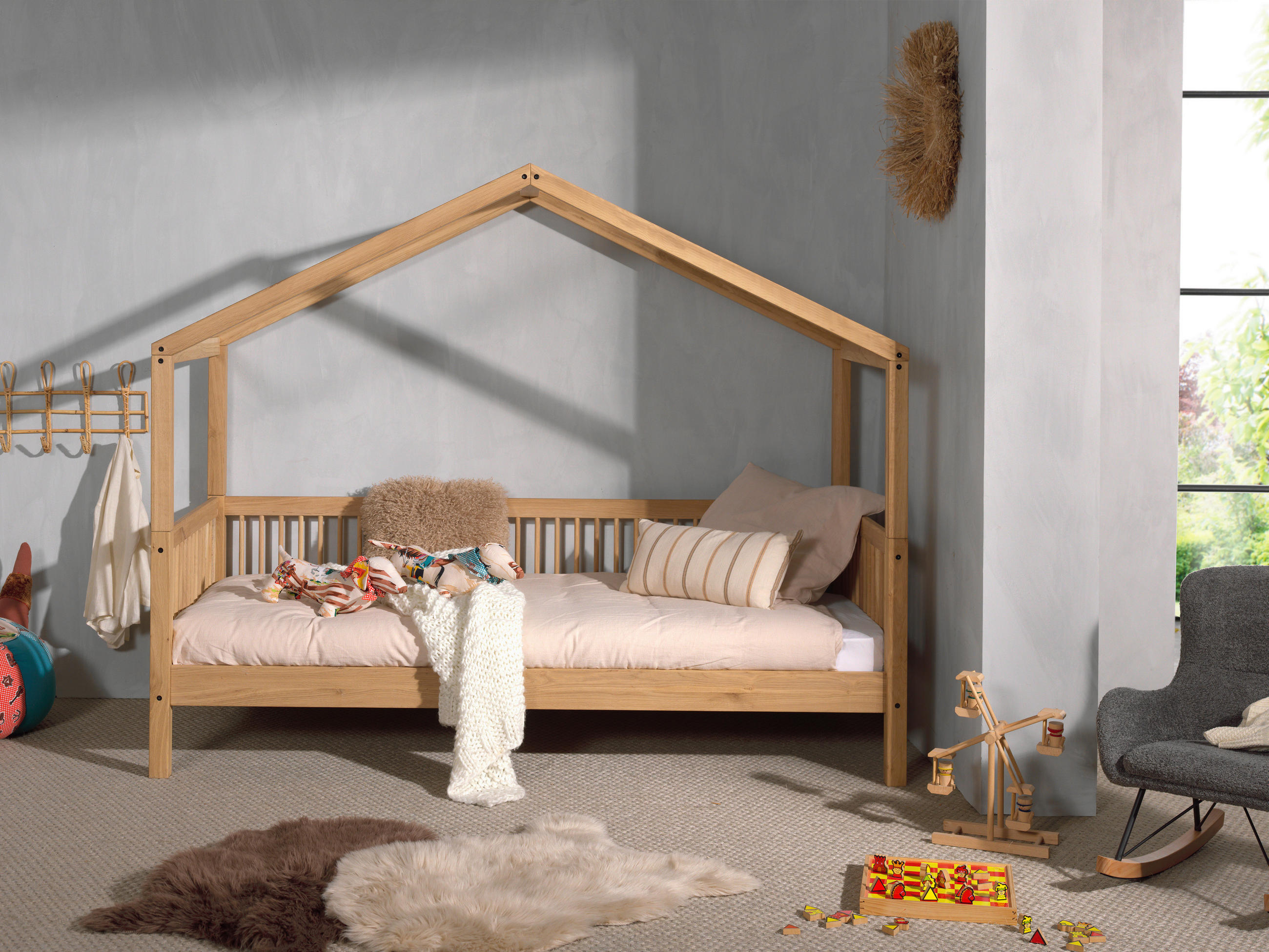 HAUSBETT Rollrost 90/200 cm - Naturfarben, MODERN, Holz (90/200cm) - MID.YOU