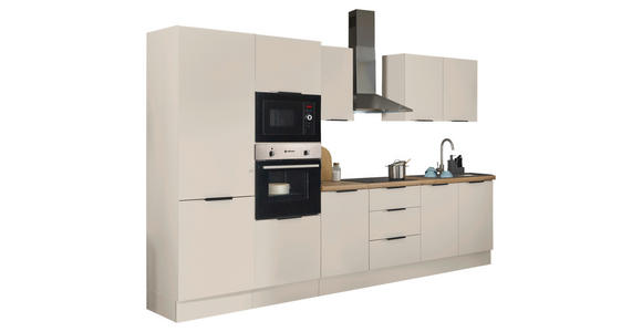 KÜCHENBLOCK   in Kaschmir  - Kaschmir/Schwarz, Basics, Holzwerkstoff/Metall (330/211/60cm) - Xora