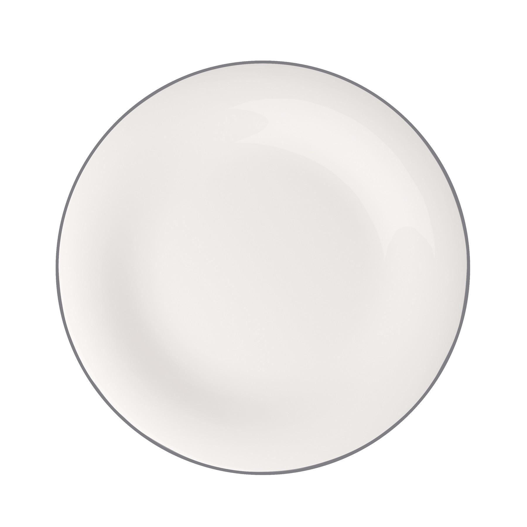 FRÜHSTÜCKSTELLER Grau, Weiß 21,5 cm Grey Lines  - Weiß/Grau, KONVENTIONELL, Keramik (21,5cm) - Villeroy & Boch