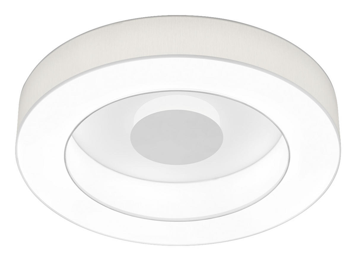 LED-DECKENLEUCHTE Lomo 65/10 cm   - Weiß, Design, Metall (65/10cm) - Helestra