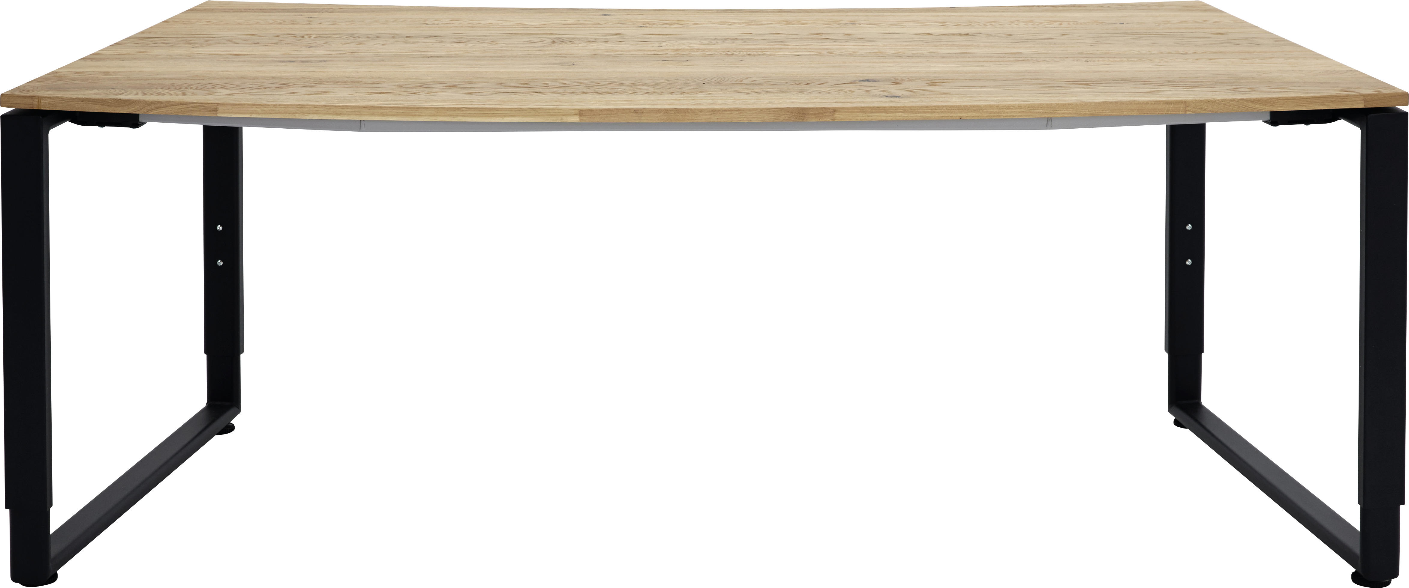 SCHREIBTISCH 200/80-88,5/68-82 cm  in Anthrazit, Grau, Eichefarben  - Eichefarben/Anthrazit, Design, Holz/Metall (200/80-88,5/68-82cm) - Moderano
