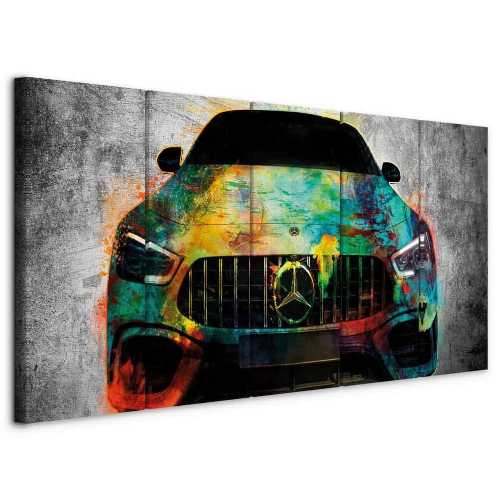 LEINWANDBILD Abstraktes, Fahrzeuge 100/40/1.2 cm  - Multicolor, Basics, Holzwerkstoff/Textil (100/40/1.2cm) - artgeist