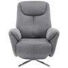 MASSAGESESSEL in Webstoff Grau  - Chromfarben/Grau, Design, Textil/Metall (79/110/85cm) - Livetastic