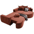 ECKSOFA in Chenille Rotbraun  - Rotbraun/Schwarz, Design, Kunststoff/Textil (307/194cm) - Carryhome