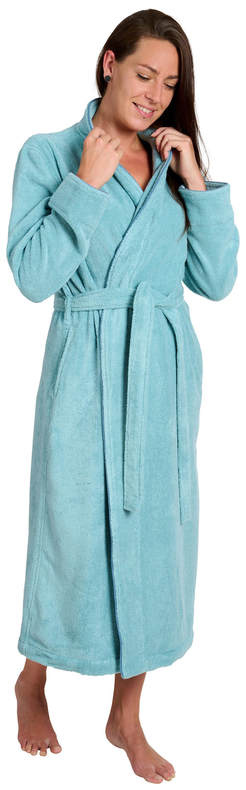 BADEMANTEL Alabama XS Damen  - Blau, Basics, Textil (XSnull) - Vossen