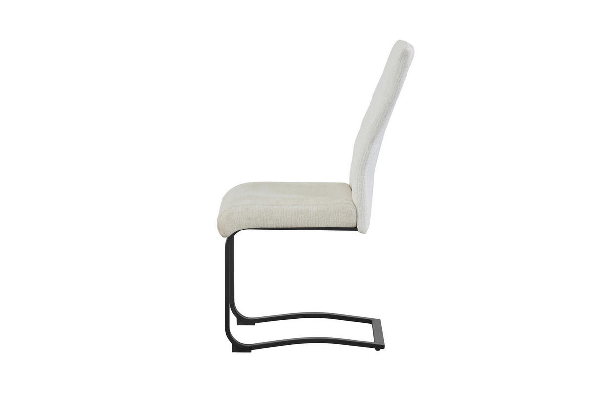 SET STOLICA  krem  tekstil      - crna/krem, Moderno, tekstil/metal (43/98/59cm) - MID.YOU