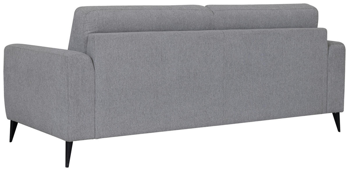 SCHLAFSOFA Webstoff Grau  - Schwarz/Grau, MODERN, Textil/Metall (219/92/101cm) - Livetastic