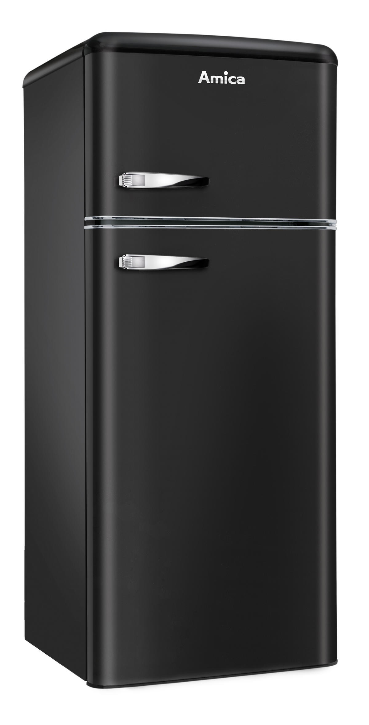 KÜHL-GEFRIER-KOMBINATION 55/144/61,5 cm  - Schwarz, Basics, Metall (55/144/61,5cm) - Amica