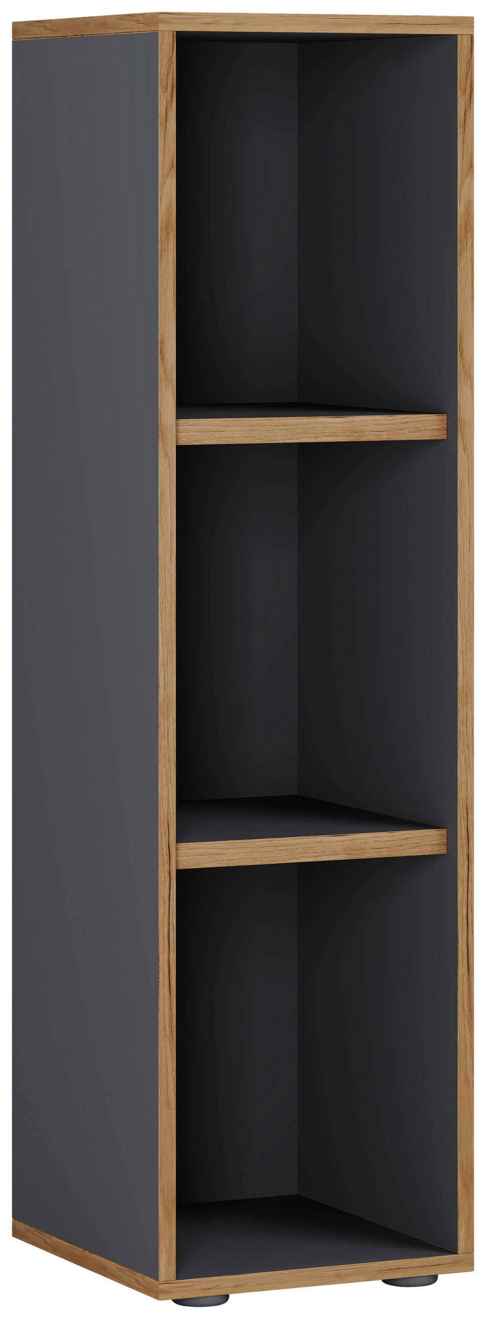 AKTENREGAL Anthrazit, Honigeiche  - Honigeiche/Anthrazit, Design, Holzwerkstoff/Kunststoff (30/110/33cm) - MID.YOU