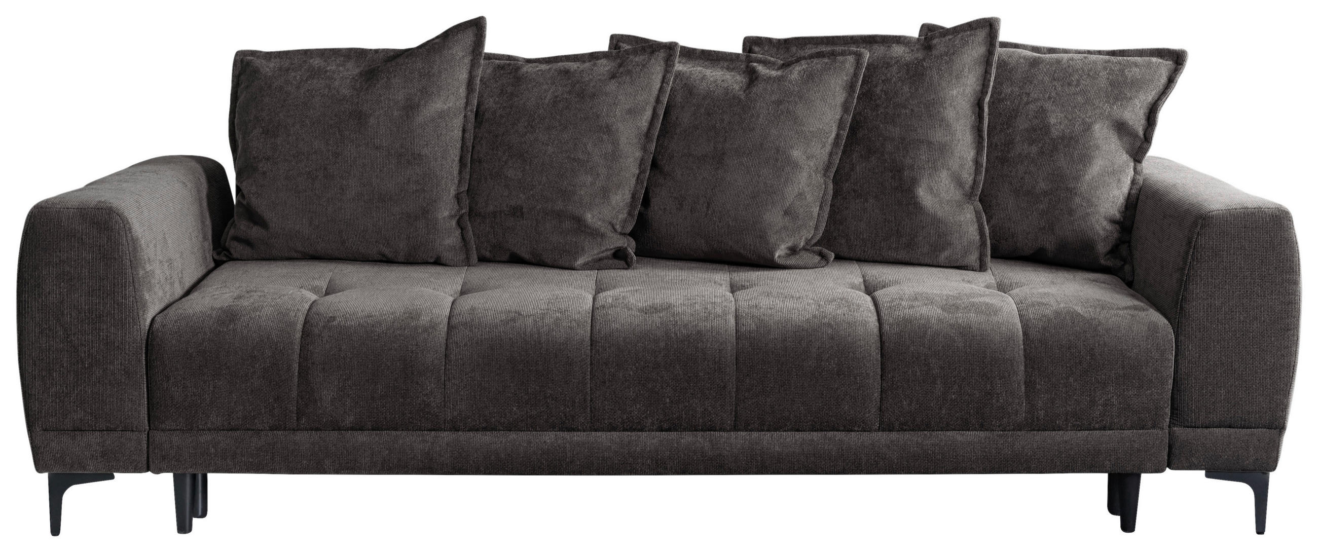 SCHLAFSOFA  mit Bettkasten erhältlich, Bettfunktion erhältlich Struktur Anthrazit  - Anthrazit/Schwarz, Design, Holz/Textil (247/94/90cm) - MID.YOU