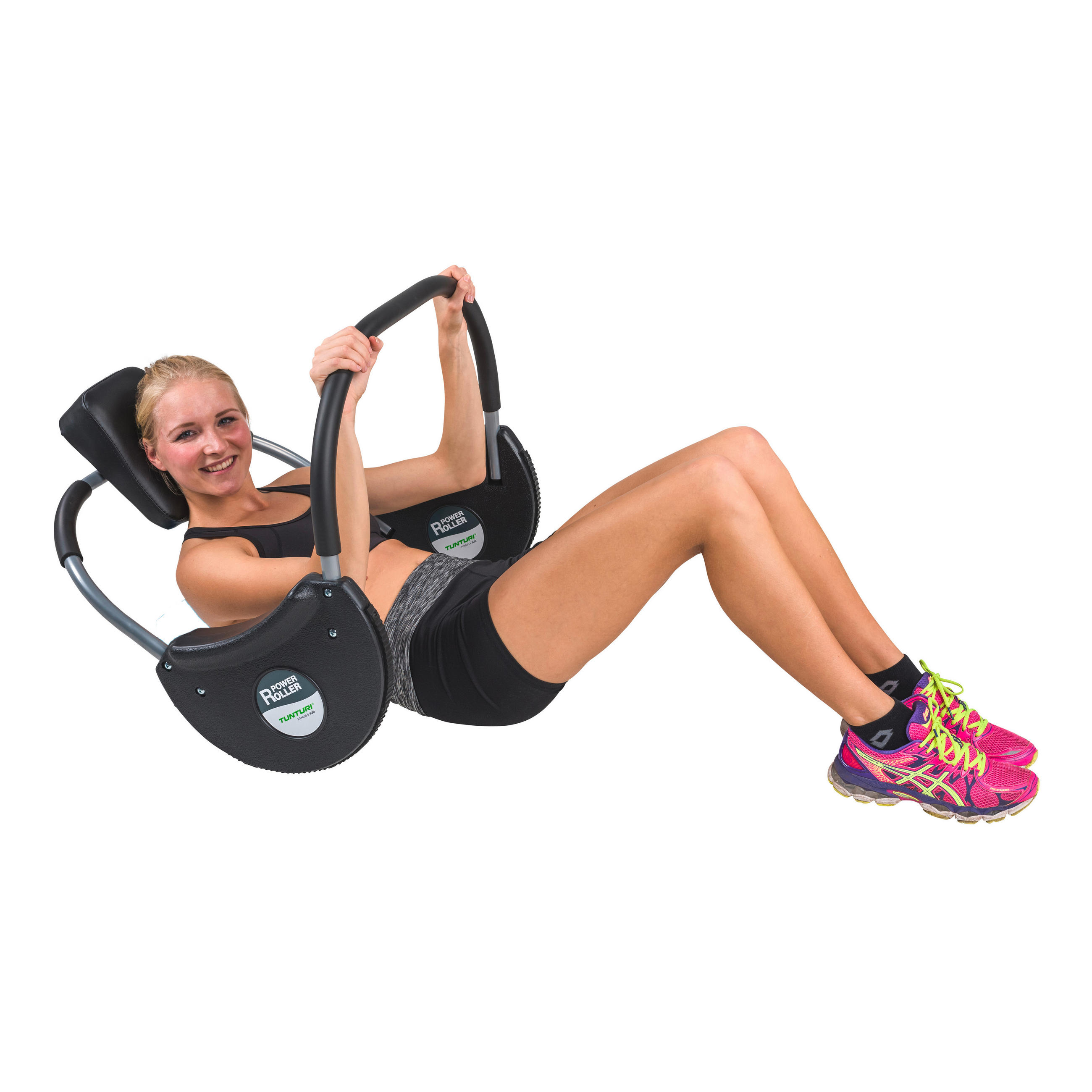 BAUCHMUSKELTRAINER - Schwarz, KONVENTIONELL, Kunststoff/Metall (67/74/62cm)