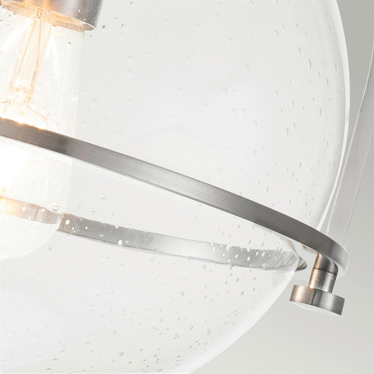 DECKENLEUCHTE  28.2/31.8 cm    - Nickelfarben, Design, Glas/Metall (28.2/31.8cm) - Elstead Lighting