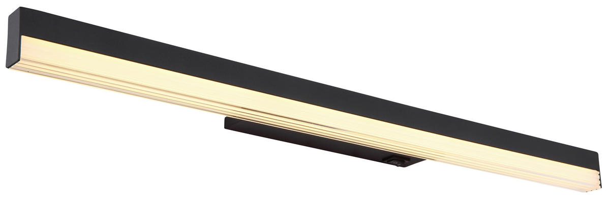 LED SVJETILJKA ZIDNA  - crna/opalna, Basics, metal/plastika (60/6/4cm) - Globo