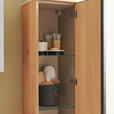 MIDISCHRANK 35/125/37 cm  - Eichefarben/Schwarz, MODERN, Glas/Holzwerkstoff (35/125/37cm) - Dieter Knoll