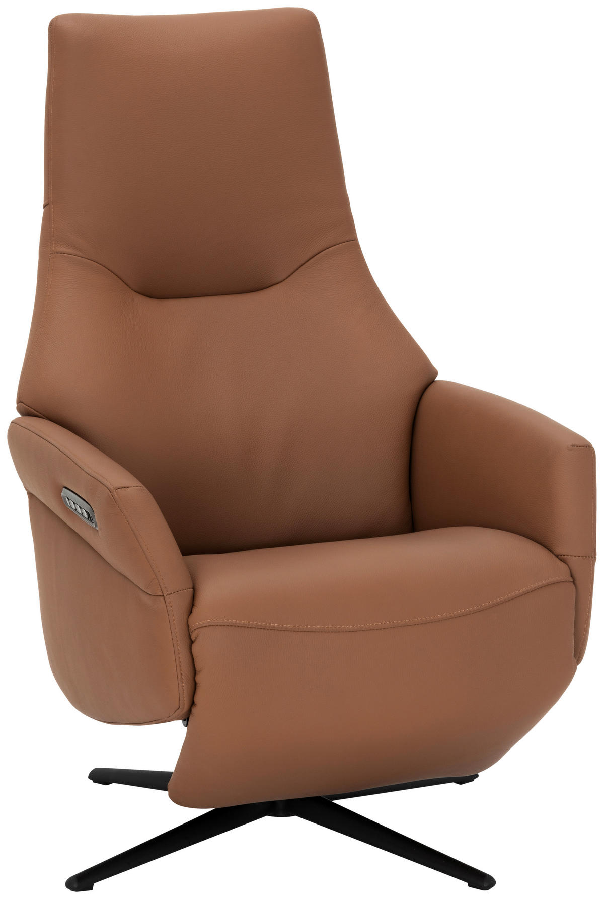 RELAXSESSEL Lederlook Echtleder    - Schwarz/Braun, KONVENTIONELL, Leder/Textil (70/111/86cm) - Livetastic