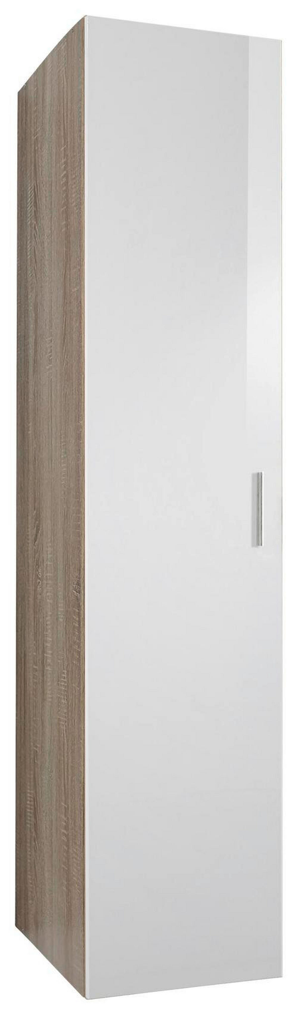 SKŘÍŇ NA ODĚV, bílá, barvy dubu, 40/185/40 cm - bílá/barvy dubu, Design, kompozitní dřevo/plast (40/185/40cm) - Xora