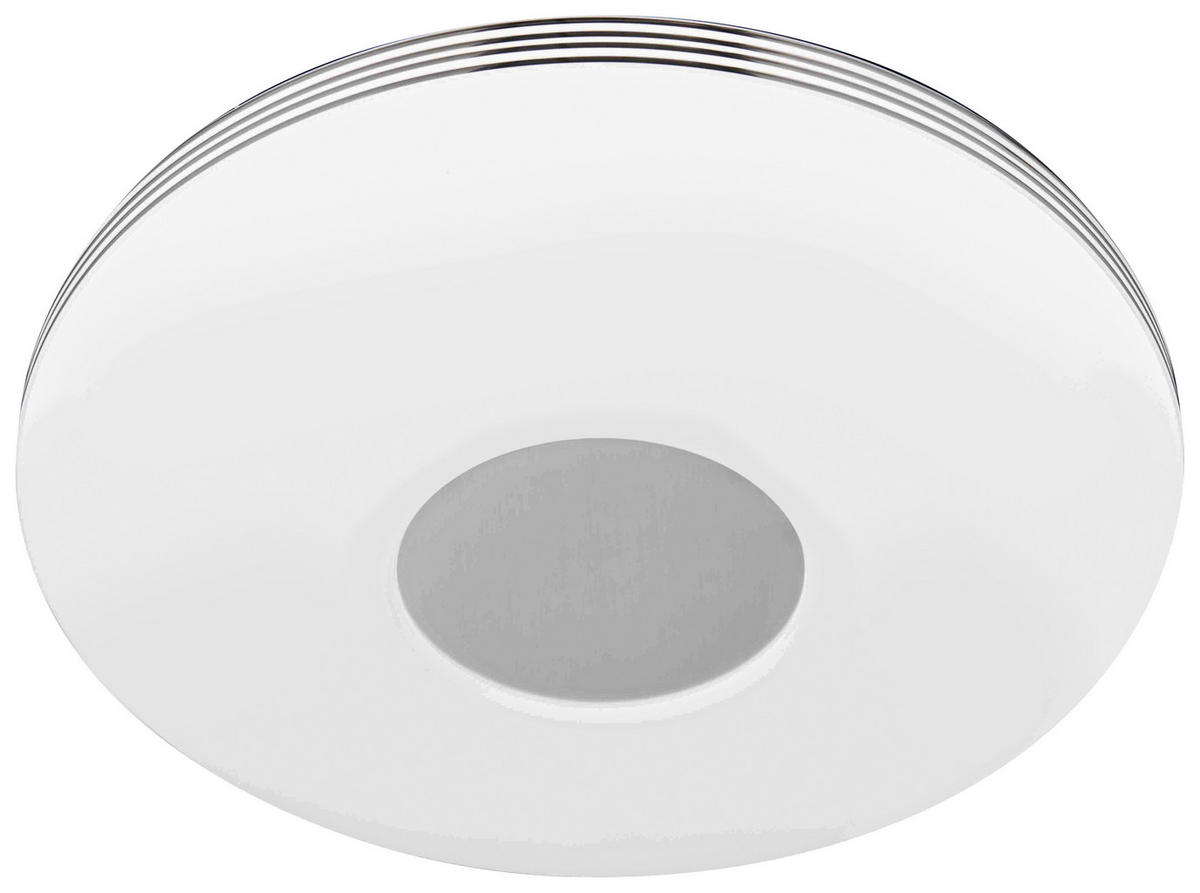 LED-DECKENLEUCHTE 21,6 W  34/10 cm    - Chromfarben/Weiss, Basics, Kunststoff/Metall (34/10cm) - Novel