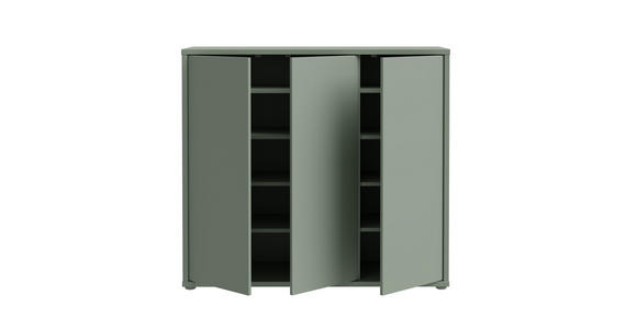 SCHUHSCHRANK 110/100/35 cm - Salbeigrün/Grau, MODERN, Holzwerkstoff/Kunststoff (110/100/35cm) - Xora