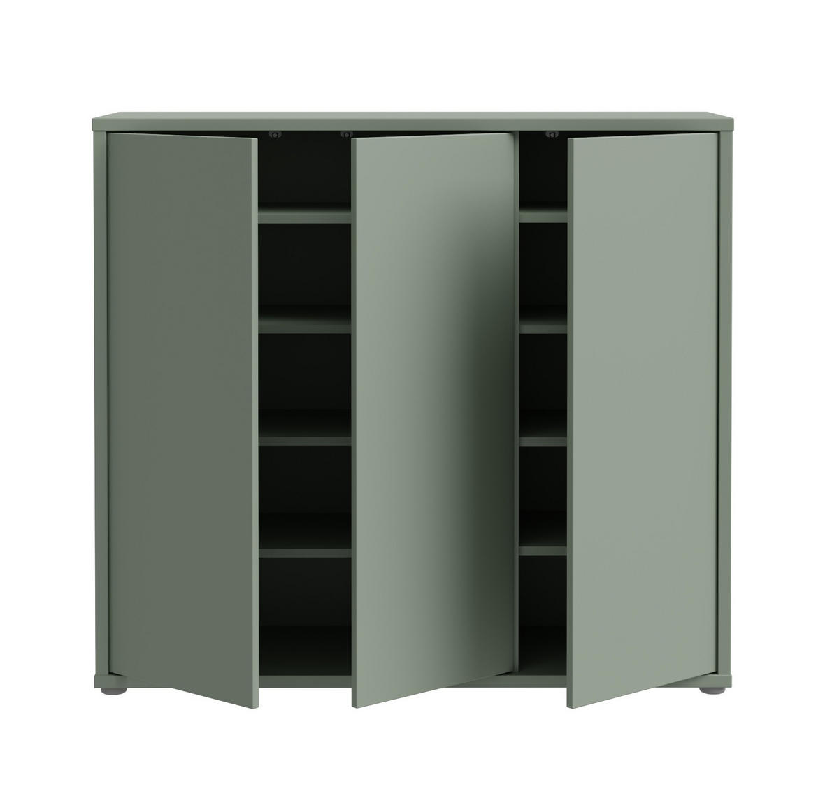 SKOSKÅP Alice Springs  i 110/100/35 cm  - grå/salviagrön, Modern, trämaterial/plast (110/100/35cm) - Best Price