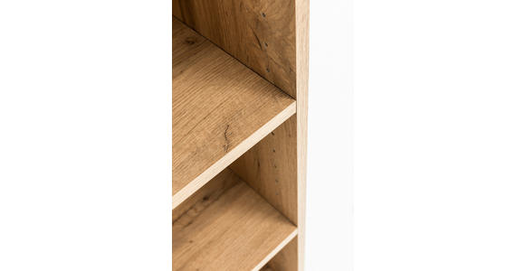 MIDISCHRANK 30/130/35 cm - Eiche Wotan/Silberfarben, Natur, Holzwerkstoff/Kunststoff (30/130/35cm) - Xora