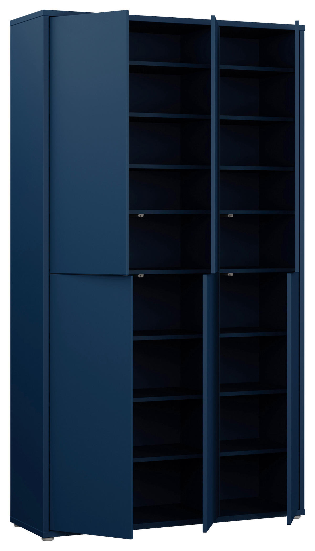 SCHUHSCHRANK 109,2/191,9/34,9 cm  - Dunkelblau/Grau, Modern, Holzwerkstoff/Kunststoff (109,2/191,9/34,9cm) - Modern Living