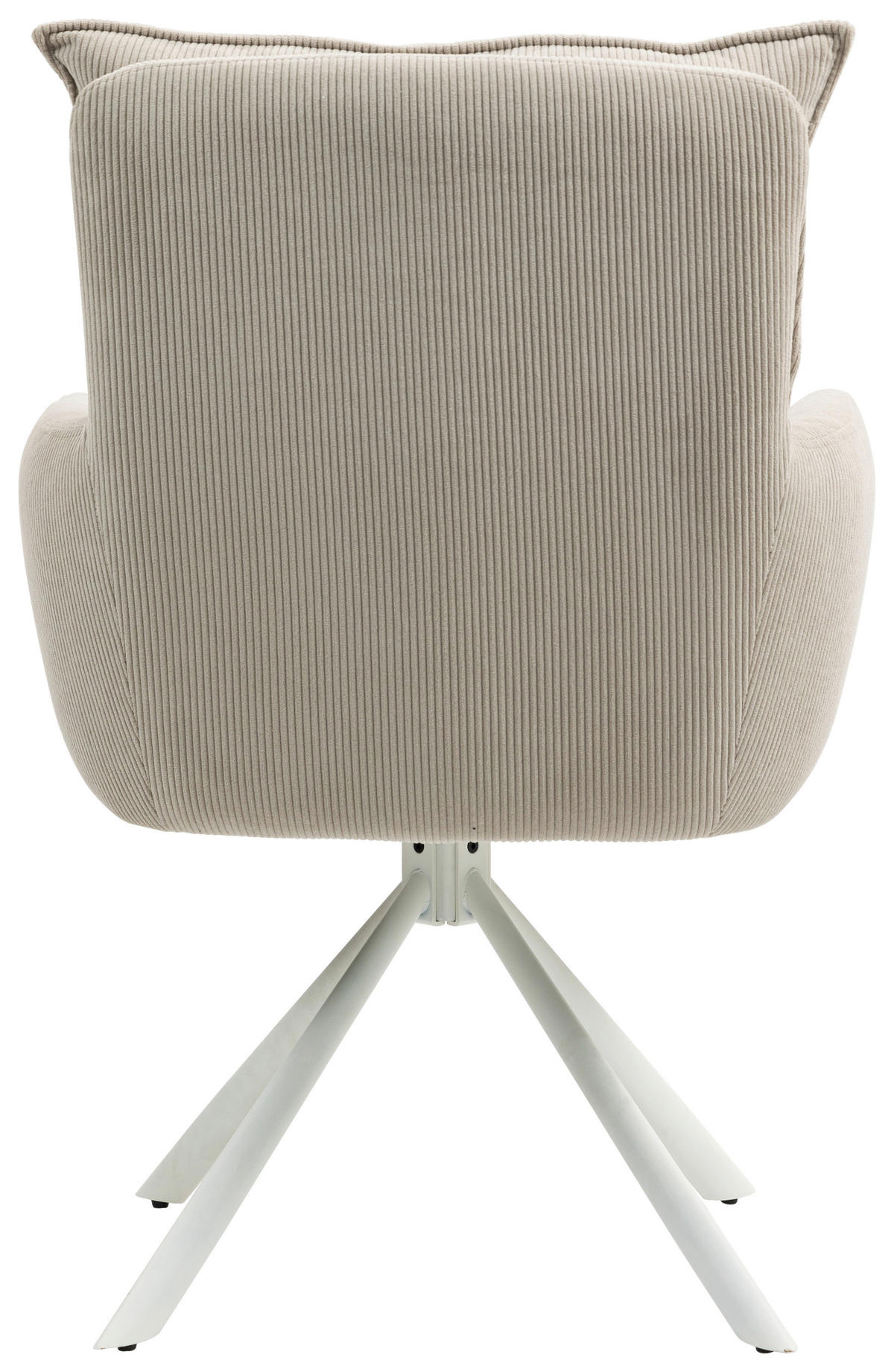 ARMLEHNSTUHL  in Feincord  - Taupe/Creme, Design, Textil/Metall (61/95/67cm) - Novel