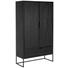SCHRANK in massiv Eiche Schwarz - Schwarz, Design, Holz/Metall (85/149/35,5cm) - Lomoco SCHRANK in massiv Eiche Schwarz - Schwarz, Design, Holz/Metall (85/149/35,5cm) - Lomoco