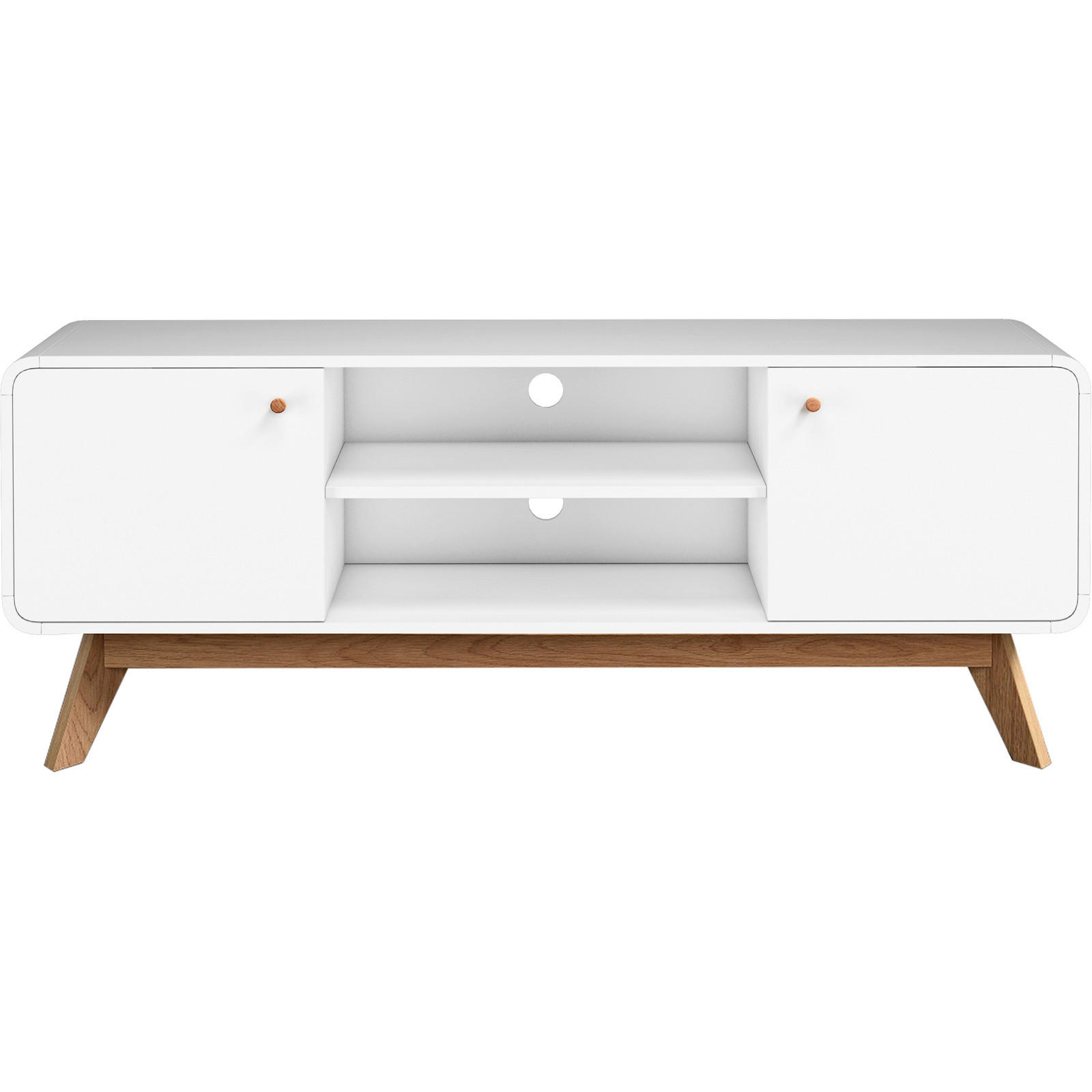 LOWBOARD Cassie  in 140/53/39 cm  - Eichefarben/Weiß, Design, Holz/Holzwerkstoff (140/53/39cm) - MID.YOU