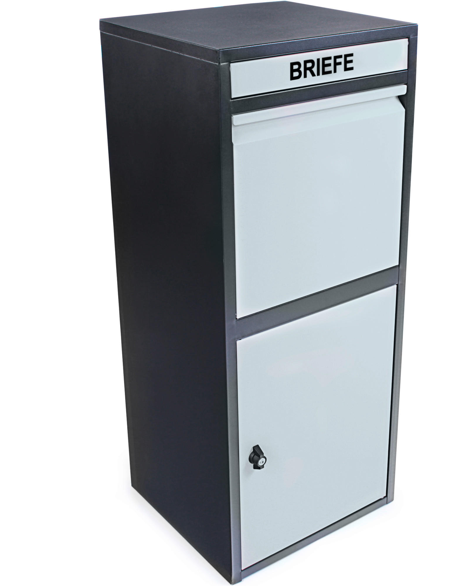 PAKETBOX 41/103/38 cm  - Schwarz/Grau, Basics, Metall (41/103/38cm)