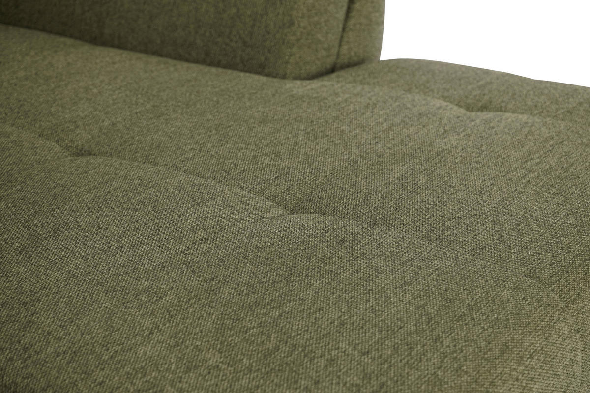 ECKSOFA in Webstoff Grün  - Schwarz/Grün, Design, Kunststoff/Textil (278/187cm) - Livetastic